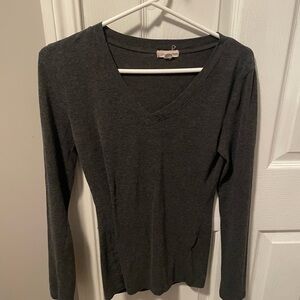 Zenana Outfitters Charcoal Long Sleeve Top